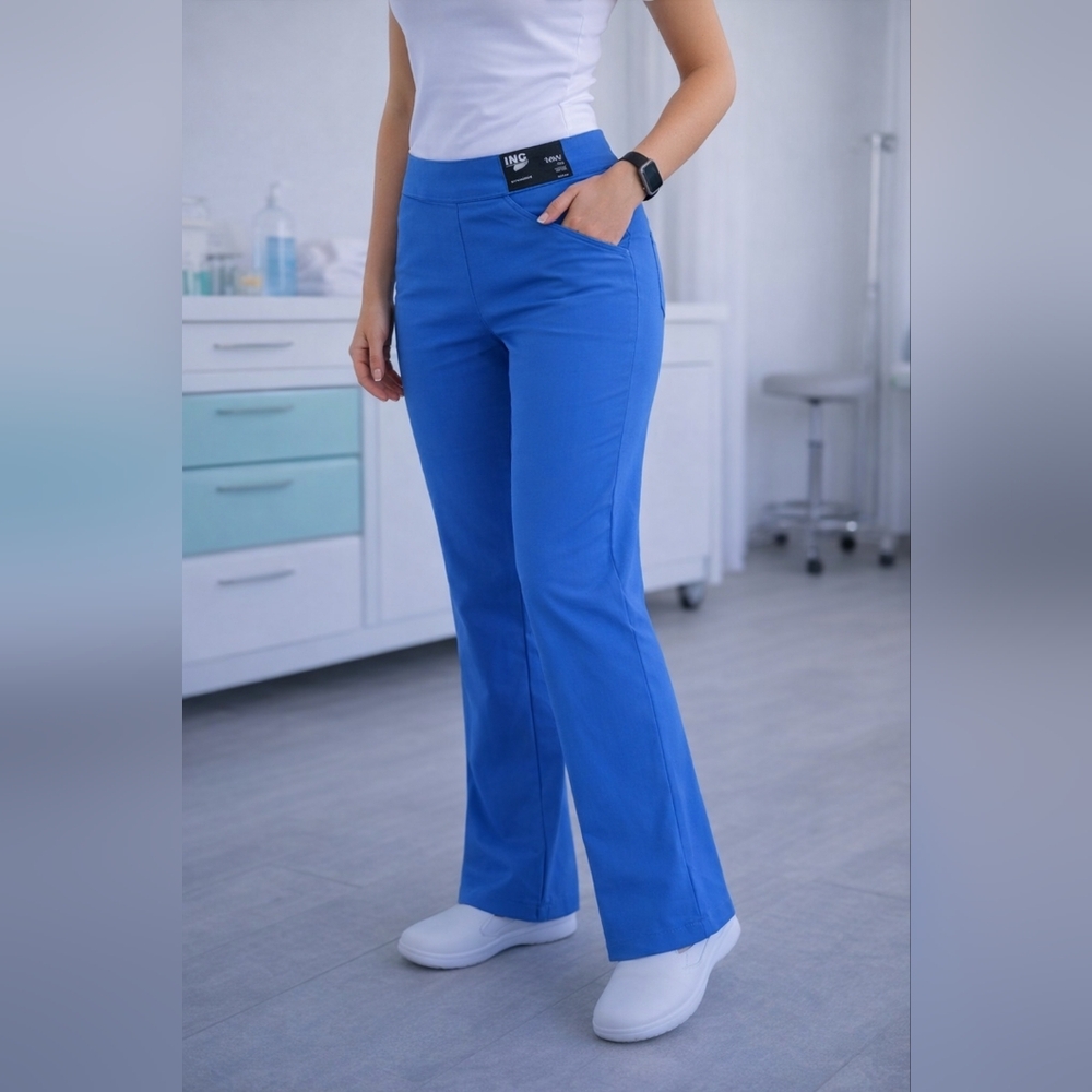 Title:
INC International Concepts Blue Wide Leg Pants Size 16W Plus Size Stretch